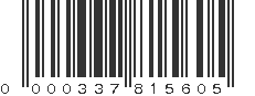 UPC 000337815605