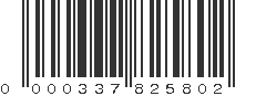 UPC 000337825802