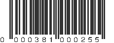 UPC 000381000255