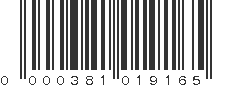 UPC 000381019165