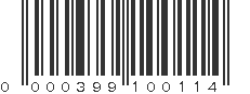 UPC 000399100114