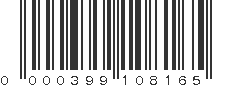 UPC 000399108165