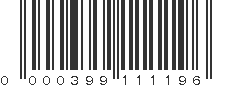 UPC 000399111196