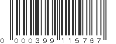 UPC 000399115767