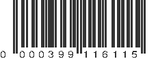 UPC 000399116115