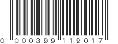 UPC 000399119017