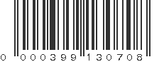 UPC 000399130708