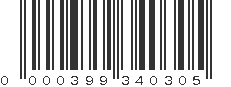 UPC 000399340305