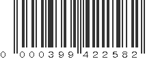 UPC 000399422582