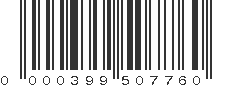 UPC 000399507760