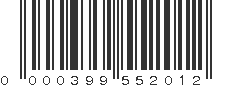 UPC 000399552012