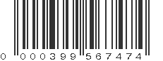 UPC 000399567474