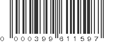 UPC 000399611597