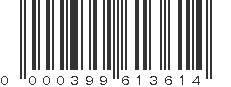 UPC 000399613614