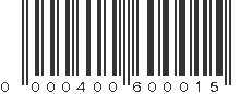 UPC 000400600015