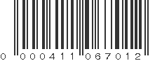 UPC 000411067012