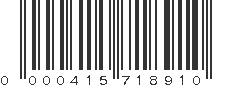 UPC 000415718910