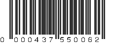 UPC 000437550062