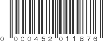 UPC 000452011876