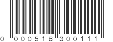 UPC 000518300111