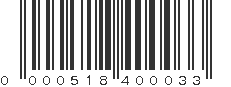 UPC 000518400033