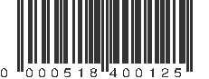 UPC 000518400125