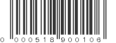 UPC 000518900106