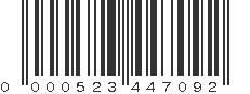 UPC 000523447092