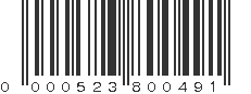 UPC 000523800491