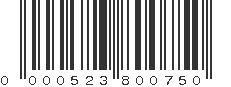 UPC 000523800750