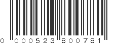 UPC 000523800781