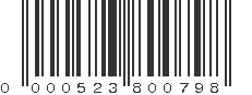 UPC 000523800798