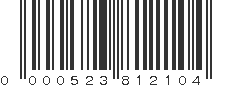 UPC 000523812104