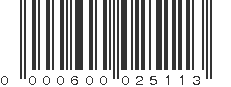 UPC 000600025113