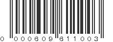 UPC 000609611003