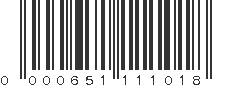 UPC 000651111018