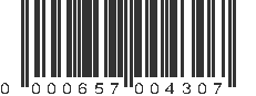 UPC 000657004307