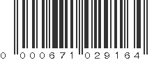 UPC 000671029164