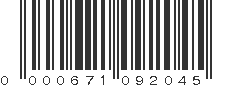 UPC 000671092045