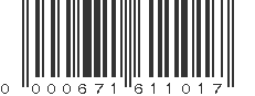 UPC 000671611017