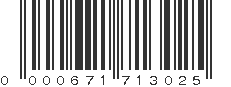 UPC 000671713025