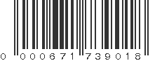 UPC 000671739018