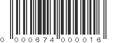 UPC 000674000016