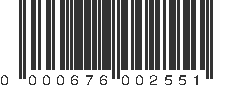 UPC 000676002551