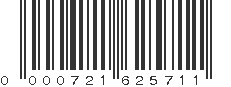 UPC 000721625711