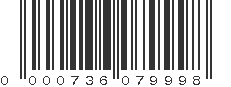 UPC 000736079998