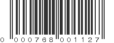 UPC 000768001127