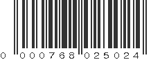 UPC 000768025024