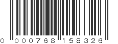 UPC 000768158326