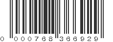 UPC 000768366929